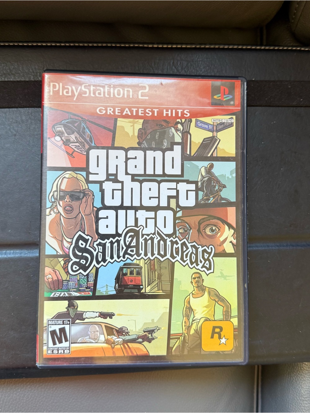 Sony PlayStation 2 Grand Theft Auto: San Andreas - Red, Yellow, Blue Artwork